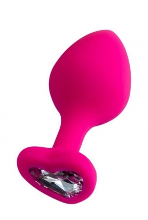 Diamond Heart Anal Plug Pembe 8 cm